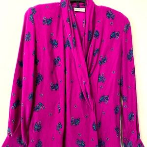 Pink Vintage Silky Shirt Sz 8